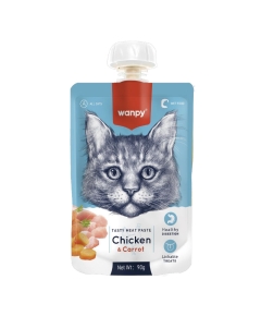 Wanpy Tasty Meat Paste Pouch Chicken & Carrot 90gm