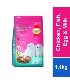 SmartHeart Kitten Cat Food Chicken, Fish, Egg & Milk 1.1 kg