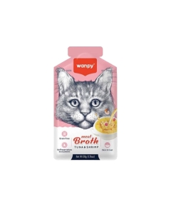 Wanpy Meat Broth Cat Pouch Tuna & Shrimp 50gm