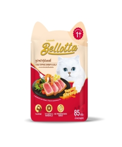 Bellotta Adult Pouch Tuna Topping Shrimp in Jelly 85gm