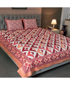 Pattern Play Printed Bed sheet – Maroon Magic
