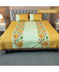 Sunlit Floral Embroidery Beauty
