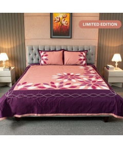 Petal Whisper Embroidered Bed Sheet