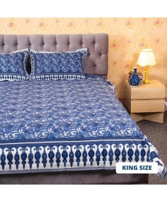 Blue Print Bed Sheet