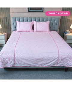 Baby Pink Embroidery Bedsheet