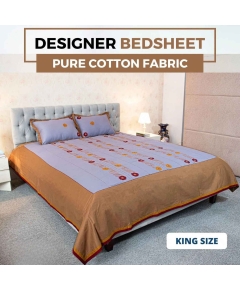 Ash Embroidery Bedsheet