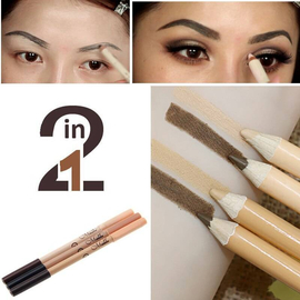 Menow 2 in 1 Eyebrow Pencil KAJAL – 1PCS, 2 image