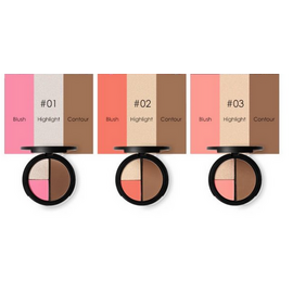 Focallure 3 in 1 Blush Highlighter Contour Kit