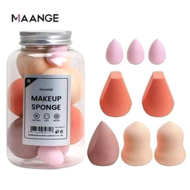 MAANGE 8pcs makeup sponge with a box Orange