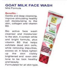 Bio Active Face Wash Cleanser With Goat Milk 100ml, 3 image