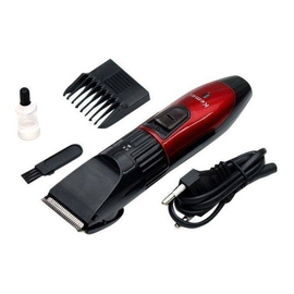 Kemei KM 730 Rechargeable Hair Trimmer - Red & Black