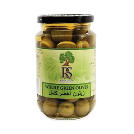 RS Whole Green Olives Glass Jar- 370 ml