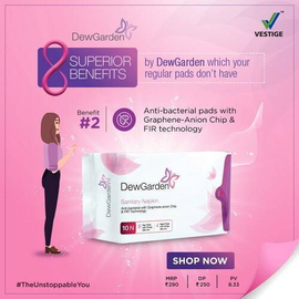 DewGarden Sanitary Napkin Comfortable and Healthy 10 Pads, 4 image