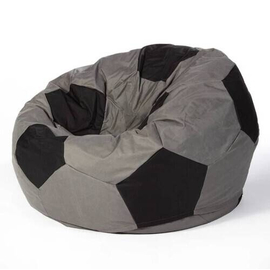 Football Bean Bag Chair_XXl_Ash & Black Combined