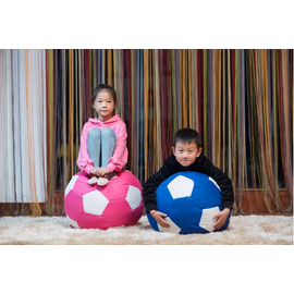 Football Bean Bag Chair For Kids_Medium_Combo_Pink & White, Blue & White, 4 image