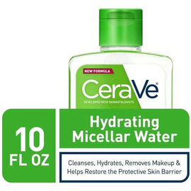 CeraVe Micellar Water Hydrating Facial Cleanser & Eye Makeup Remover 296ml, 2 image