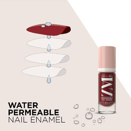 Zayn & Myza Breathable Nail Enamel- Red Velvet, 3 image