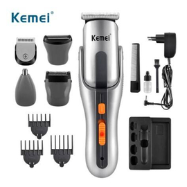 Kemei KM-680A Multifunction Cutter 5In1 ectric Hair Clipper Rechargeable Hair Trimmer Shaver Razor Cordless Adjustable Clipper