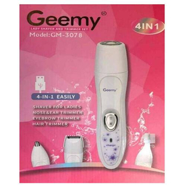 Geemy 4-In-1 Lady Shaver And Trimmer Kit GM-3078