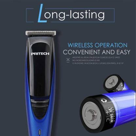 PRITECH Pr-2046 Home Use Professional Rechargeable Hair and Beard Multipurpose Clipper for men Runtime: 60 min Trimmer for Men  (Blue), 4 image