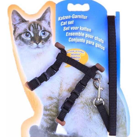 Adjustable Nylon Pet Puppy & Cat Harness and Leash  Kitten Belt Collar, 3 image