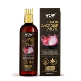 Wow Onion Black Seed Hair Oil with Comb Applicator