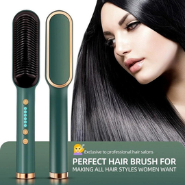 Multifunctional Hair Straightener Brush 2 In 1 Heating Hair Hot Comb Brush Anti-Scald Iron Straightening Brush Styler Tools, 6 image