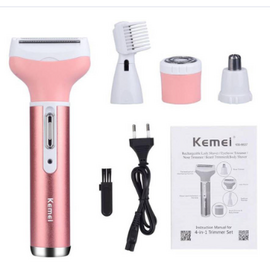 Kemei KM-6637 Electric Shaver 4 in 1 Rechargeable Hair Trimmer Women Hair Removal