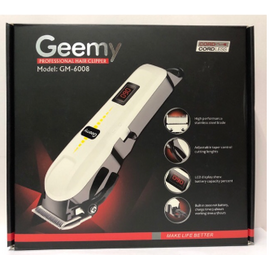 Geemy GM-6008 AC+DC Professional Rechargeable Trimmer & Hair Clipper - White, 3 image