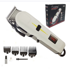 Geemy GM-6008 AC+DC Professional Rechargeable Trimmer & Hair Clipper - White