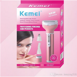 Kemei KM-6637 Electric Shaver 4 in 1 Rechargeable Hair Trimmer Women Hair Removal, 3 image