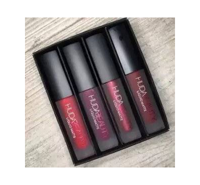 Huda beauty Mini Liquid Matte Lipstick Red edition - 4 pecs lippi set