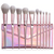 MAANGE 10 Piece Makeup Brush Set Metal Pink With Pouch, 4 image