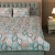 Fallen Leaves Print Bed Sheet – Pastel Blue