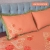 Orange Sunrise Embroidery Bed Sheet, 4 image