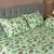 China Rose Print Bed Sheet – Green, 3 image