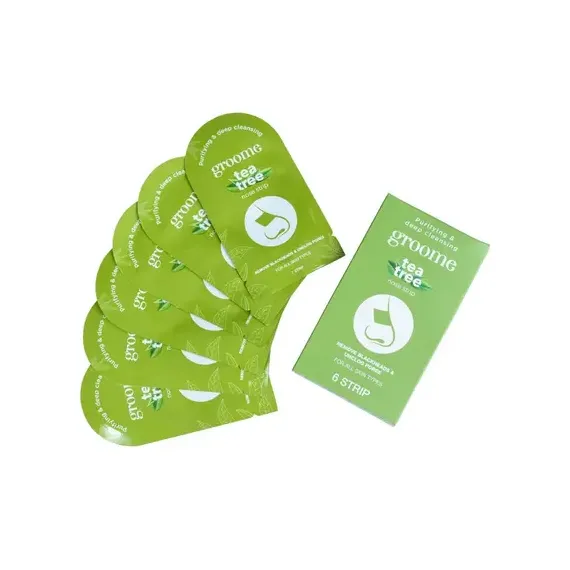 Groome Tea Tree Purifying & Deep Cleansing Nose Strips (Monthly Pack) 6 pcs