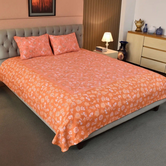 Coral Glow – Screen Print & Embroidery Fusion Bed, 2 image