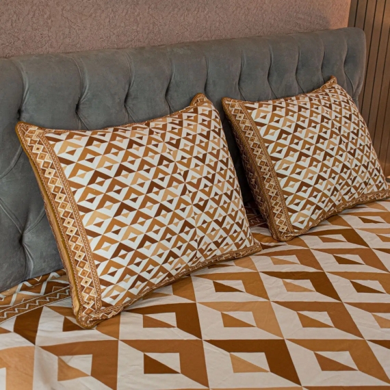 Pattern Play Printed Bed sheet – Brown Magic, 3 image