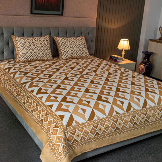 Pattern Play Printed Bed sheet – Brown Magic, 2 image