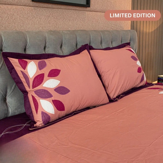 Petal Whisper Embroidered Bed Sheet, 4 image