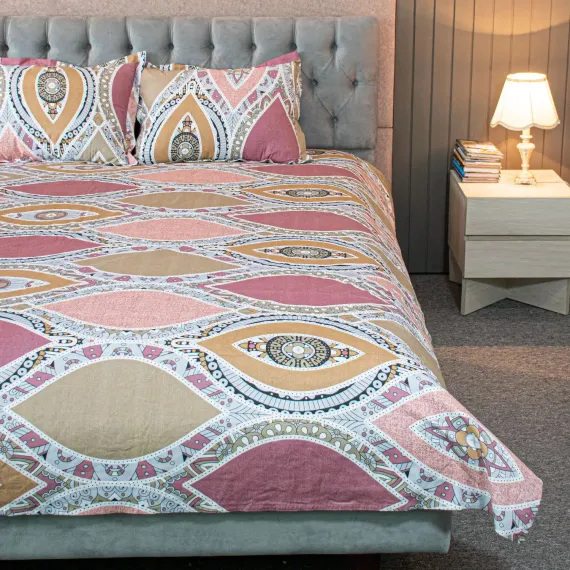 Printed Bedsheet – Brown, 2 image