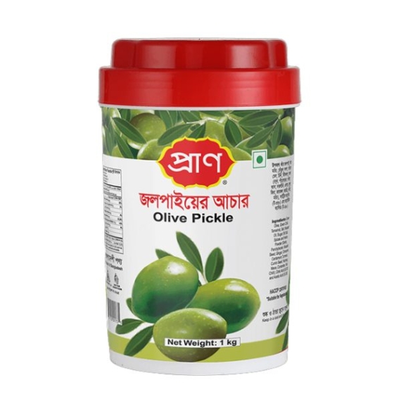 PRAN Pickle Olive 1000 g Plastic Jar
